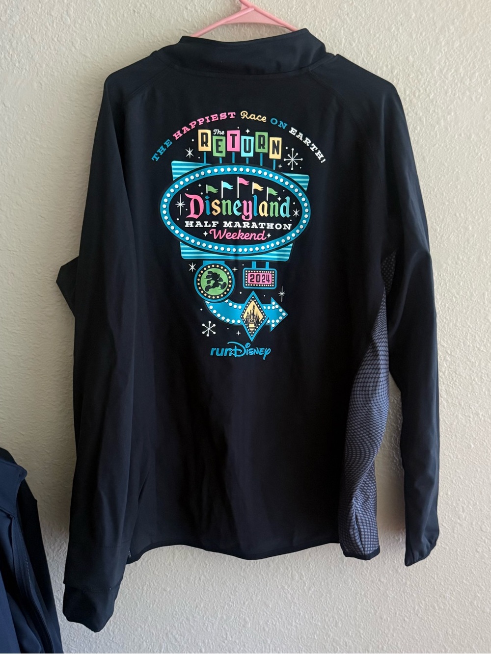 Disneyland RunDisney 2024 Black Zip Up Jacket for Men